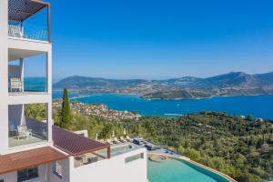 a view of the lake from a house at Katouna Suites Luxury Boutique Hotel Adults Only in Lygia