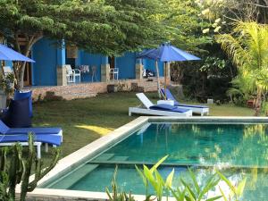 Bazén v ubytování Blue Monkey Retreat Areguling Lombok nebo v jeho okolí