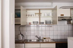 Kuchyň nebo kuchyňský kout v ubytování Apartman TIM