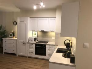 Kuchyňa alebo kuchynka v ubytovaní Wislane Tarasy 2.0 by Atrium Apartments