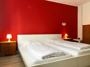Ein Bett oder Betten in einem Zimmer der Unterkunft Ferienhaus "Auf dem Bremsberg"