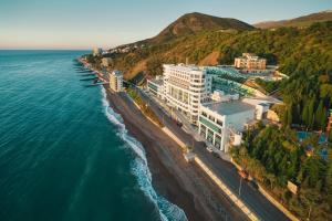 an aerial view of a resort on the beach at Отель MORE SPA & RESORT in Alushta