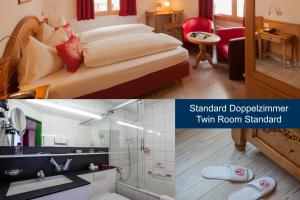 Ліжко або ліжка в номері Hotel Hirschen - Grindelwald
