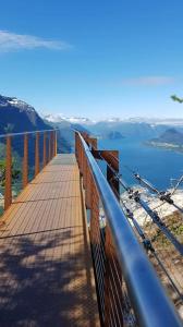 En balkon eller terrasse på I hjerte av Åndalsnes sentrum