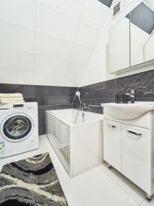 Kuchyňa alebo kuchynka v ubytovaní Apartament Dwupoziomowy Pardałówka
