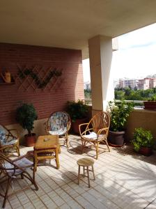 A balcony or terrace at Apartamento Turístico Príncipe Cáceres AT-CC-00415