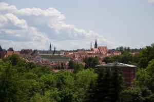 Výhľad na mesto Cheb alebo výhľad na mesto priamo z penziónu