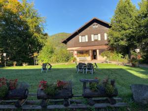 Zahrada ubytování Le Chalet