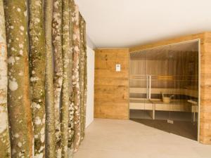 a room with a door with a curtain at Apartment in the Black Forest with balcony in Urberg