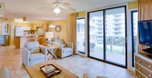 a living room with a view of a kitchen and a living room at Seaside 5414 Condo in Orange Beach