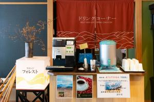 Set per la preparazione di tè e caffè presso Kurobe View Hotel