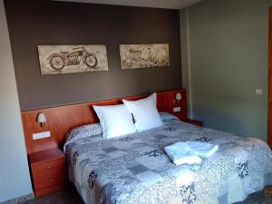 Кровать или кровати в номере Hostal Casa Barranco