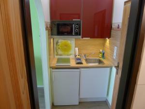 Kuchyň nebo kuchyňský kout v ubytování Alpenappartement Claudia