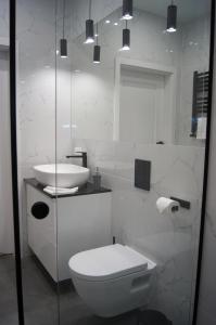 Kúpeľňa v ubytovaní Black & White Apartament