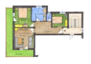 The floor plan of Haus Alpenglühn