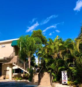 Aibonito的住宿－Tio Pepe’s Guest House，棕榈树海滩上的一座建筑