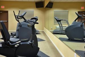a gym with cardio bikes and exercise machines at Holiday Inn Express of Salado-Belton, an IHG Hotel in Salado