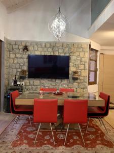 TV a/nebo společenská místnost v ubytování Arachova Vip smart chalet-Villa Eva 1