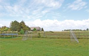 two goal posts in a field with a soccer ball at Holiday Home Kap Farvel Rømø Ii in Bolilmark +22 photos