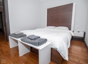 Krevet ili kreveti u jedinici u okviru objekta Suite Terrace Rooms & Apartments