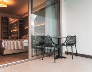 Istumisnurk majutusasutuses Kaneo beach hotel Novalja
