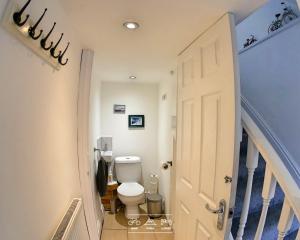 マーサー・ティドビルにあるBike Park Lodgeのバスルーム(白いトイレ、白いドア付) +19枚の写真