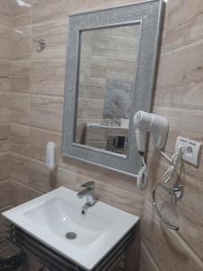 Koupelna v ubytování Hotel Usce