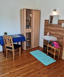 Kuchyň nebo kuchyňský kout v ubytování Ferienhof Kreilgut