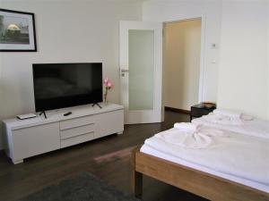 Μια τηλεόραση ή/και κέντρο ψυχαγωγίας στο Charles Bridge Suites