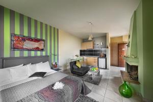 Kuchyň nebo kuchyňský kout v ubytování Hotel Petradi