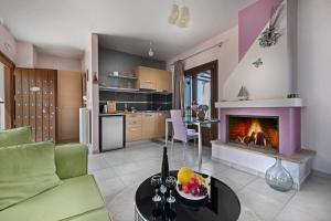 Kuchyň nebo kuchyňský kout v ubytování Hotel Petradi