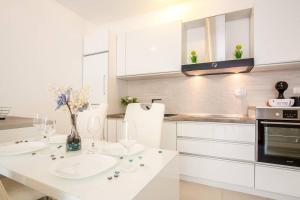 Kuchyň nebo kuchyňský kout v ubytování Lux Apartment Teodora Rafailovici