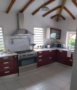 Kuchyň nebo kuchyňský kout v ubytování Villa Rosa Karibella