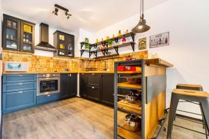 Η κουζίνα ή μικρή κουζίνα στο Art Gallery Apartment in Silver Mountain