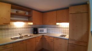 Kuchyň nebo kuchyňský kout v ubytování Appartements Königshofer