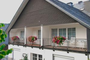 Balkón nebo terasa v ubytování Pension Beste-Schnurbus