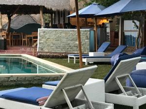 Bazén v ubytování Blue Monkey Retreat Areguling Lombok nebo v jeho okolí