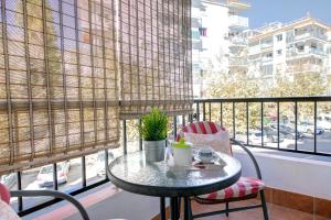 En balkon eller terrasse på Apartamento Las Palmeras