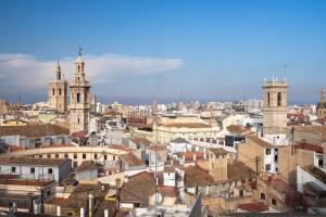 a view of a city with churches and roofs at Valencia Luxury - Boutique Market in Valencia