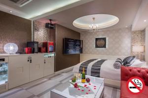 Voodi või voodid majutusasutuse HOTEL Dior7 toas