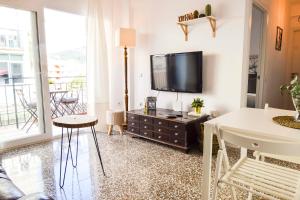 Televízia a/alebo spoločenská miestnosť v ubytovaní P&P Apartaments Arapiles