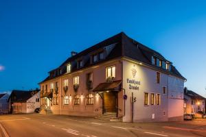 a large white building on the side of a street at Landhotel Traube in Konstanz