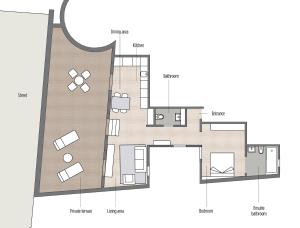a floor plan of a house at Casagrand Luxury Suites in Barcelona