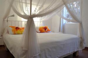 En eller flere senge i et værelse på Kuwona Cottage