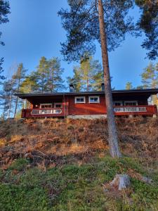 a house on top of a hill in the woods at Pankkotupa 66 "13B" in Savonlinna