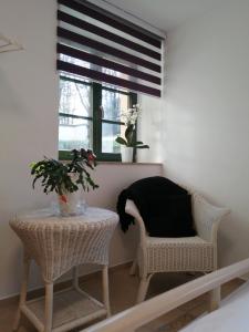 Posezení v ubytování Ferienwohnung Ulbrich