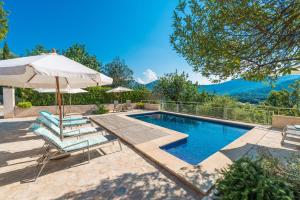 The swimming pool at or close to Finca Coster