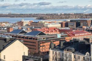 Nespecifikovaný výhled na destinaci Helsinky nebo výhled na město při pohledu z hotelu