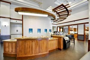 a large kitchen with a large island in a room at Hyatt Place Minneapolis Airport South in Bloomington