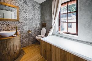 Koupelna v ubytování Resort Mlýn Černovice
